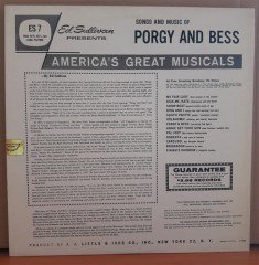 ED SULLIVAN PRESENTS SONGS AND MUSIC OF PORGY AND BESS (1960) - LP 2.EL PLAK