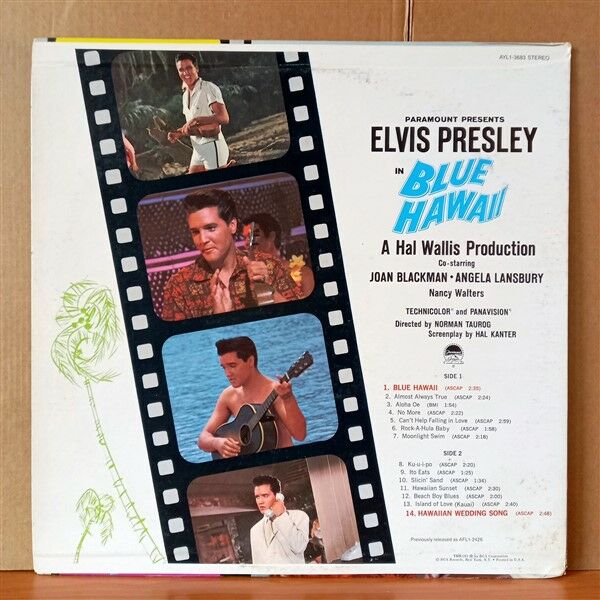 ELVIS PRESLEY – BLUE HAWAII (1980) - LP 2.EL PLAK