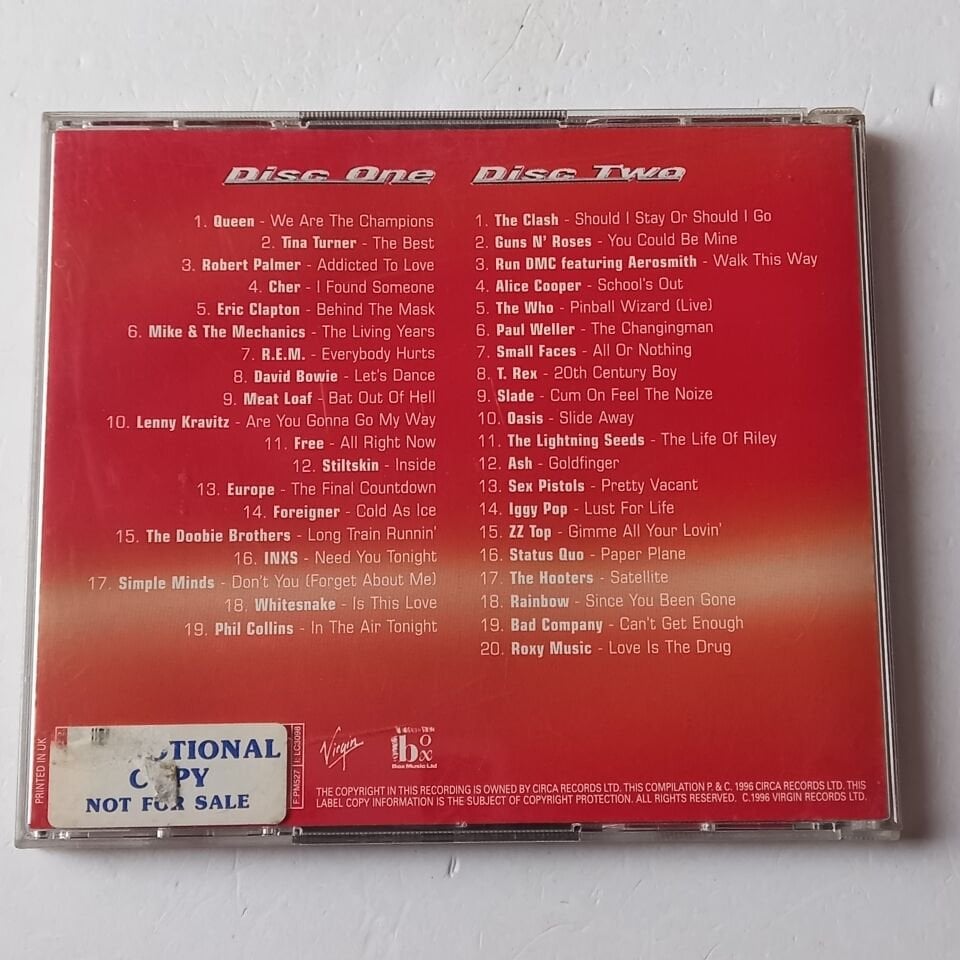 THE BEST ROCK ANTHEMS IN THE WORLD...EVER! (1996) - 2CD 2.EL