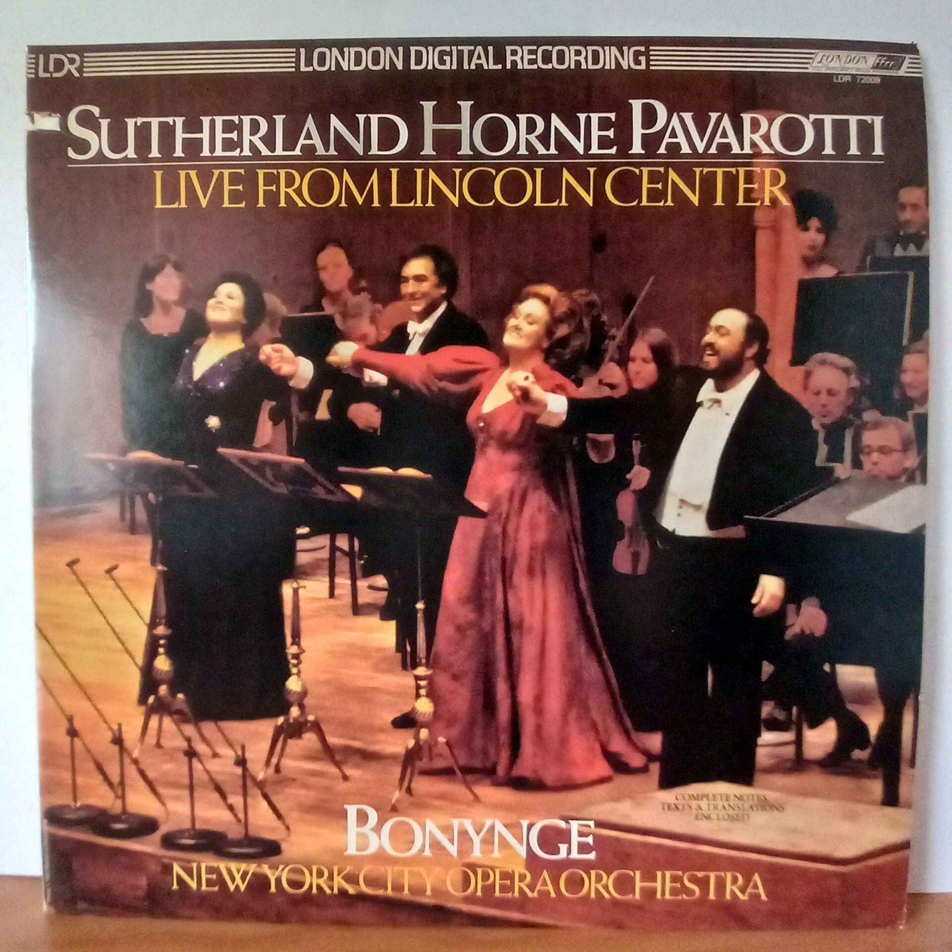 SUTHERLAND, HORNE, PAVAROTTI: LIVE FROM LINCOLN CENTER / NEW YORK CITY OPERA ORCHESTRA, BONYNGE (1981) - 2LP 2.EL PLAK