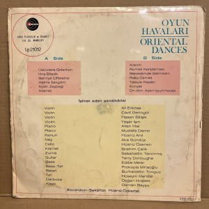 HÜSNÜ ÖZKARTAL VE ARKADAŞLARI - OYUN HAVALARI / ORIENTAL DANCES (1970) - LP 2.EL PLAK