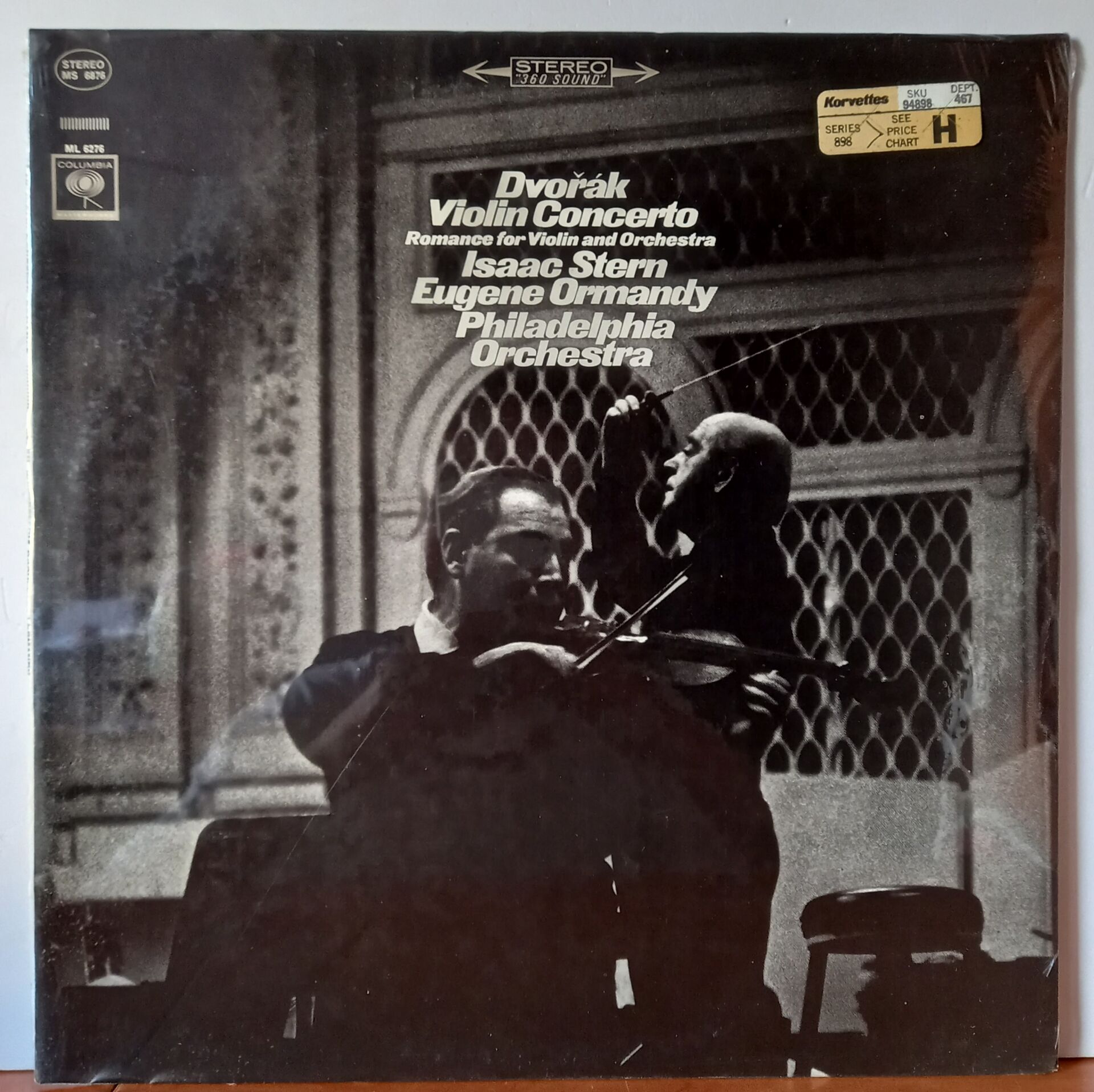 DVORAK - ISAAC STERN, EUGENE ORMANDY, PHILADELPHIA ORCHESTRA – VIOLIN CONCERTO / ROMANCE FOR VIOLIN AND ORCHESTRA (1966) - LP DÖNEM BASKI SIFIR PLAK