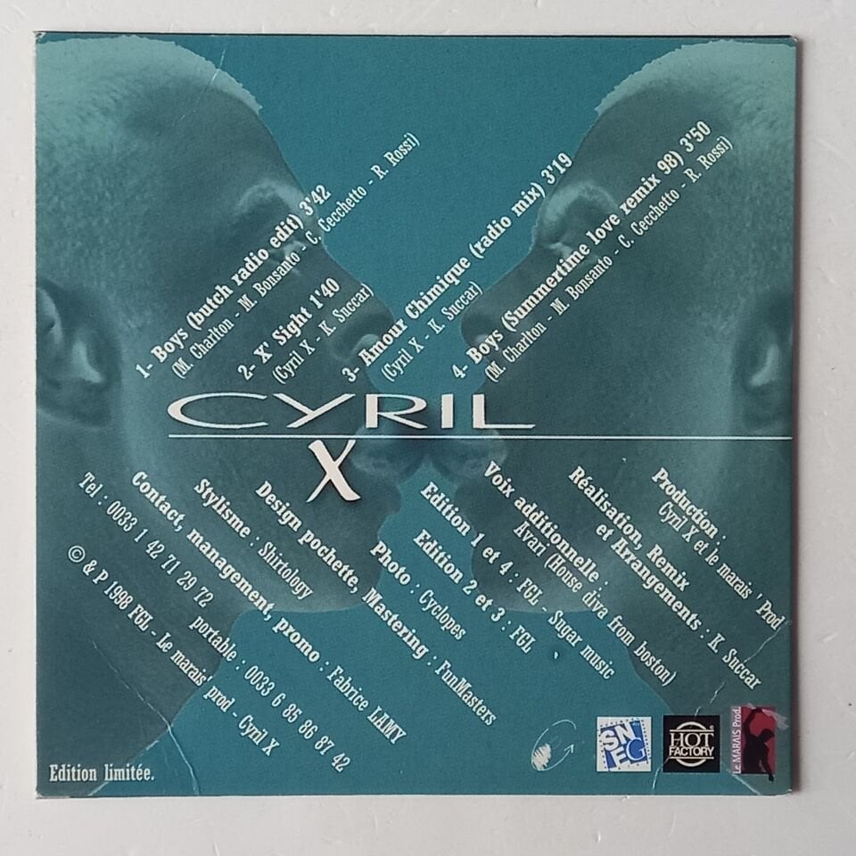CYRIL X – BOYS (1998) - CDSINGLE CARDSLEEVE 2.EL
