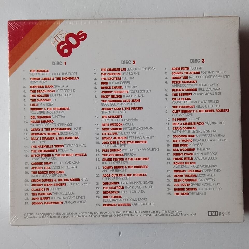 GREATEST HITS OF THE 60S (2004) - 3CD BOX SET AMBALAJINDA SIFIR