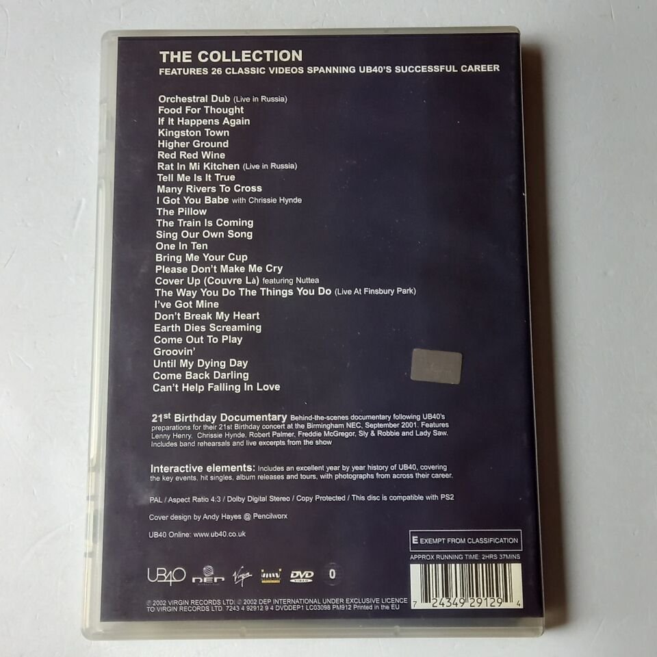 UB40 - THE COLLECTION / CLASSIC VIDEOS & 21ST BIRTHDAY DOCUMENTARY - DVD 2.EL