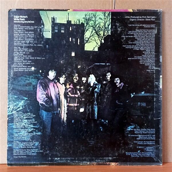 EDGAR WINTER'S WHITE TRASH – EDGAR WINTER'S WHITE TRASH (1971) - LP 2.EL PLAK