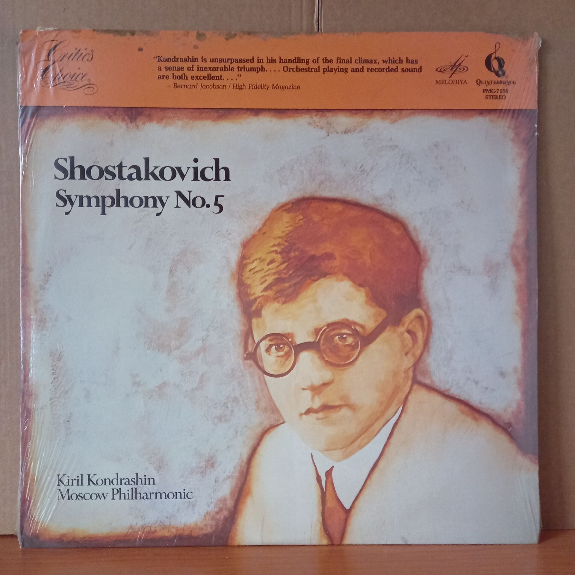 SHOSTAKOVICH: SYMPHONY NO. 5, OP. 47 / KIRIL KONDRASHIN, MOSCOW PHILHARMONIC ORCHESTRA - LP DÖNEM BASKISI SIFIR PLAK