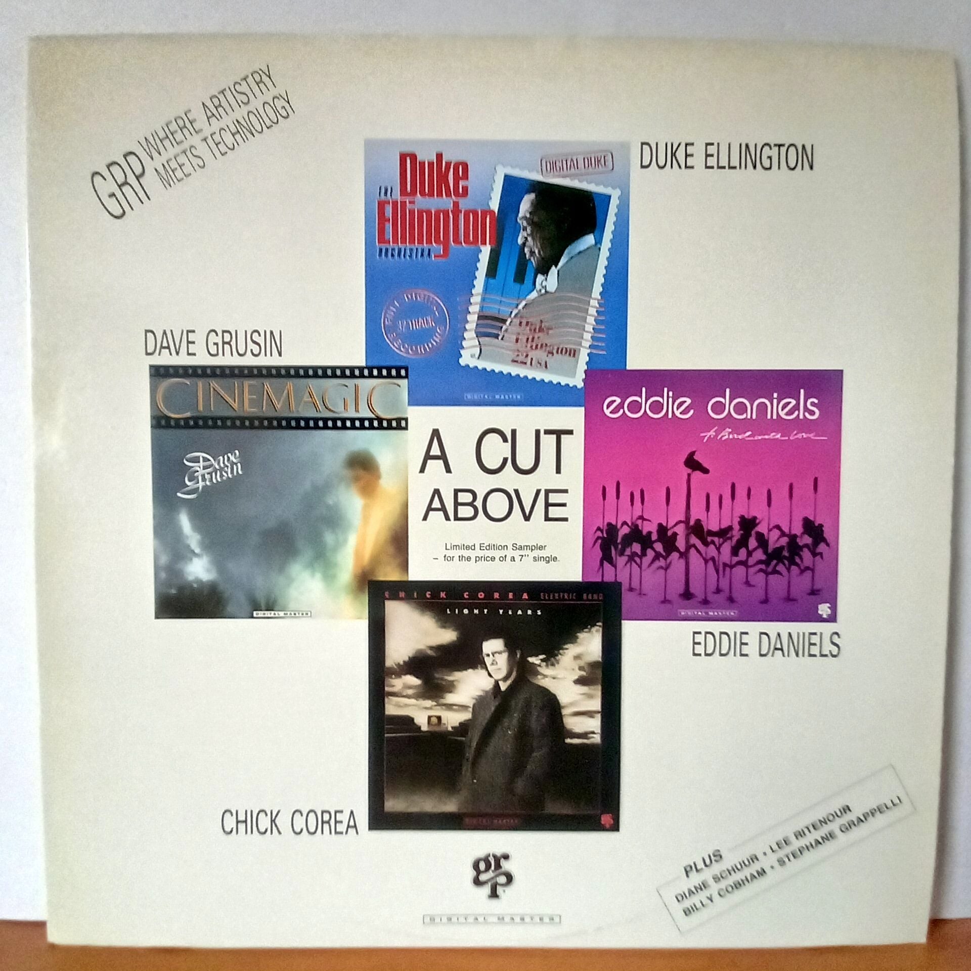 VARIOUS – A CUT ABOVE / LIMITED EDITION SAMPLER / DUKE ELLINGTON, EDDIE DANIELS, DAVE GRUSIN, CHICK COREA (1987) - LP 2.EL PLAK