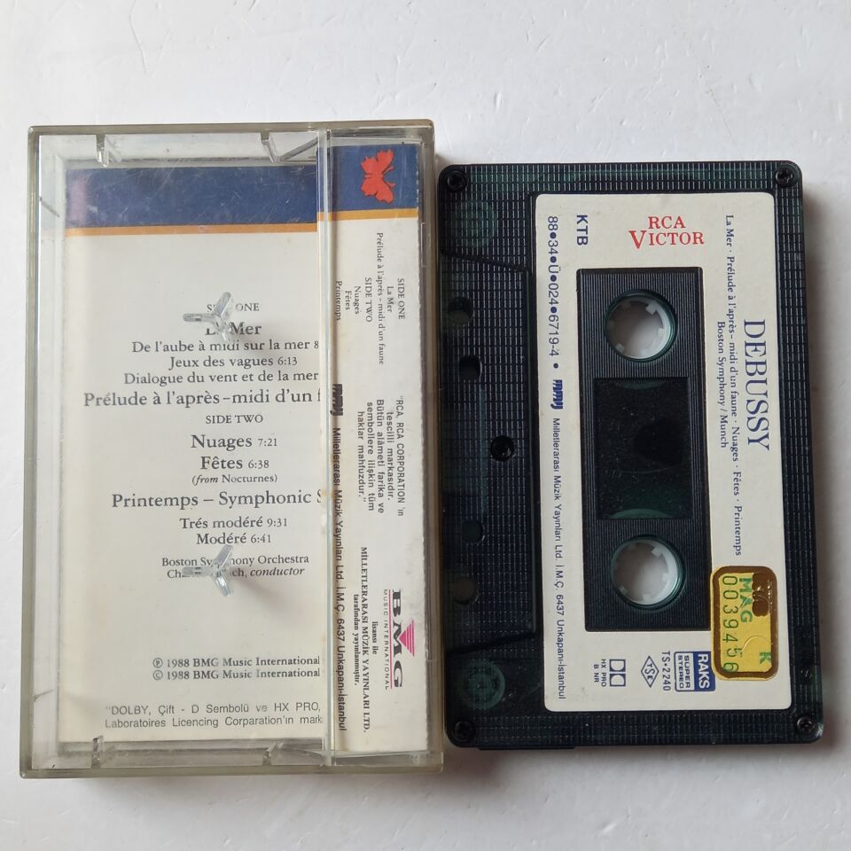 DEBUSSY, BOSTON SYMPHONY ORCHESTRA - LA MER, PRELUDE A L'APRES-MIDI D'UN FAUNE, NUAGES, FETES, PRINTEMPS (1988) - KASET 2.EL