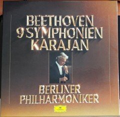 BEETHOVEN: 9 SYMPHONIES BERLINER PHILHARMONIKER, KARAJAN (1977) - 2.EL 8PLAK KUTU