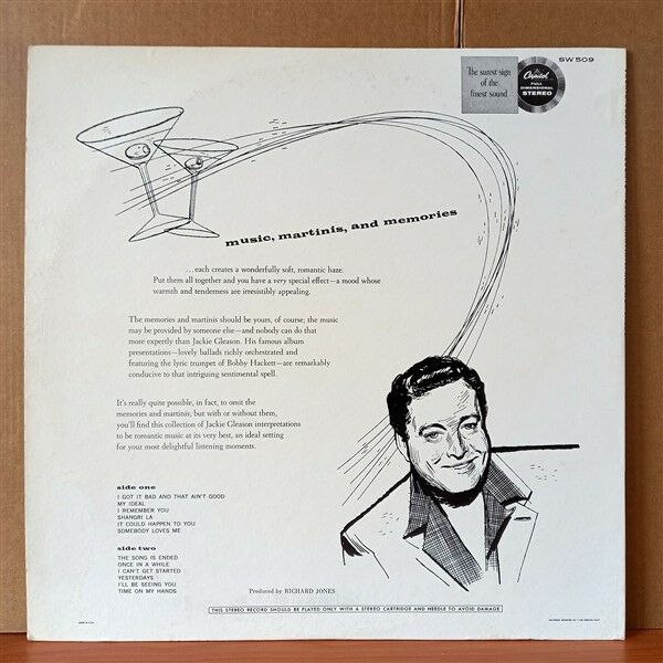 JACKIE GLEASON – JACKIE GLEASON PRESENTS MUSIC, MARTINIS, AND MEMORIES (1964) - LP 2.EL PLAK