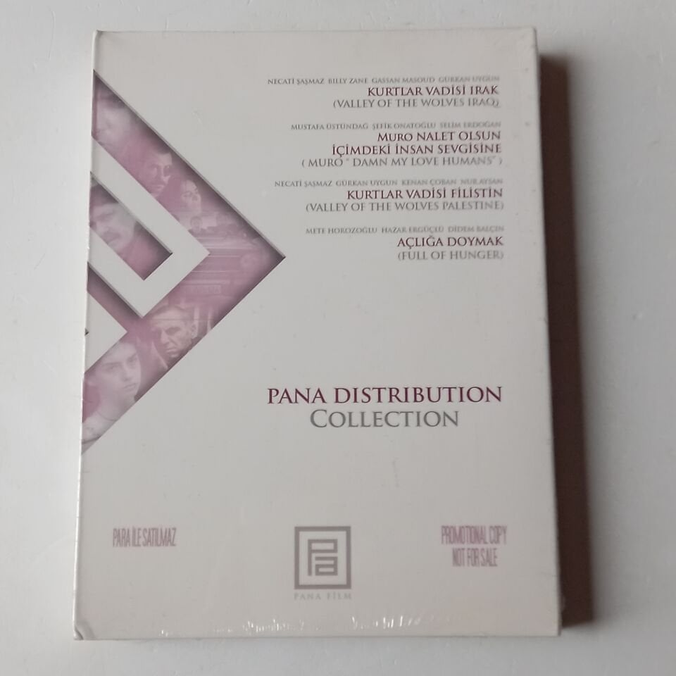 PANA DISTRIBUTION COLLECTION - KURTLAR VADİSİ IRAK, MURO NALET OLSUN İÇİMDEKİ İNSAN SEVGİSİNE, KURTLAR VADİSİ FİLİSTİN, AÇLIĞA DOYMAK DVD AMBALAJINDA SIFIR