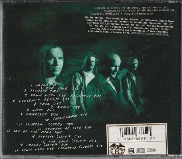 DISTURBED – THE SICKNESS (2000) - CD REISSUE JEWEL CASE AMBALAJINDA SIFIR