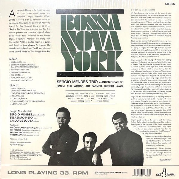 THE SÉRGIO MENDES TRIO – BOSSA NOVA YORK (1964) - LP 2024 REISSUE SIFIR PLAK