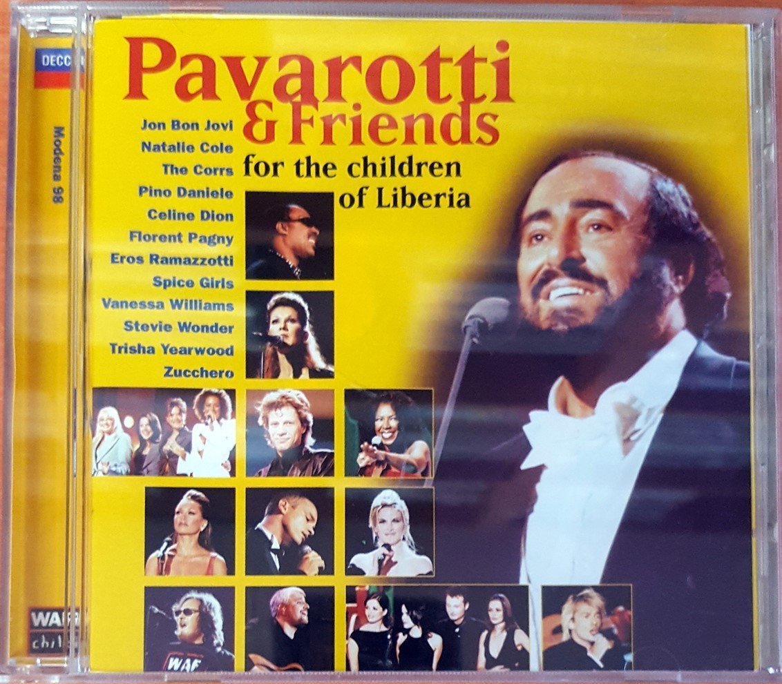 PAVAROTTI & FRIENDS FOR THE CHILDREN OF LIBERIA / NATALIE COLE CELINE DION SPICE GIRLS (1998) DECCA CD 2.EL