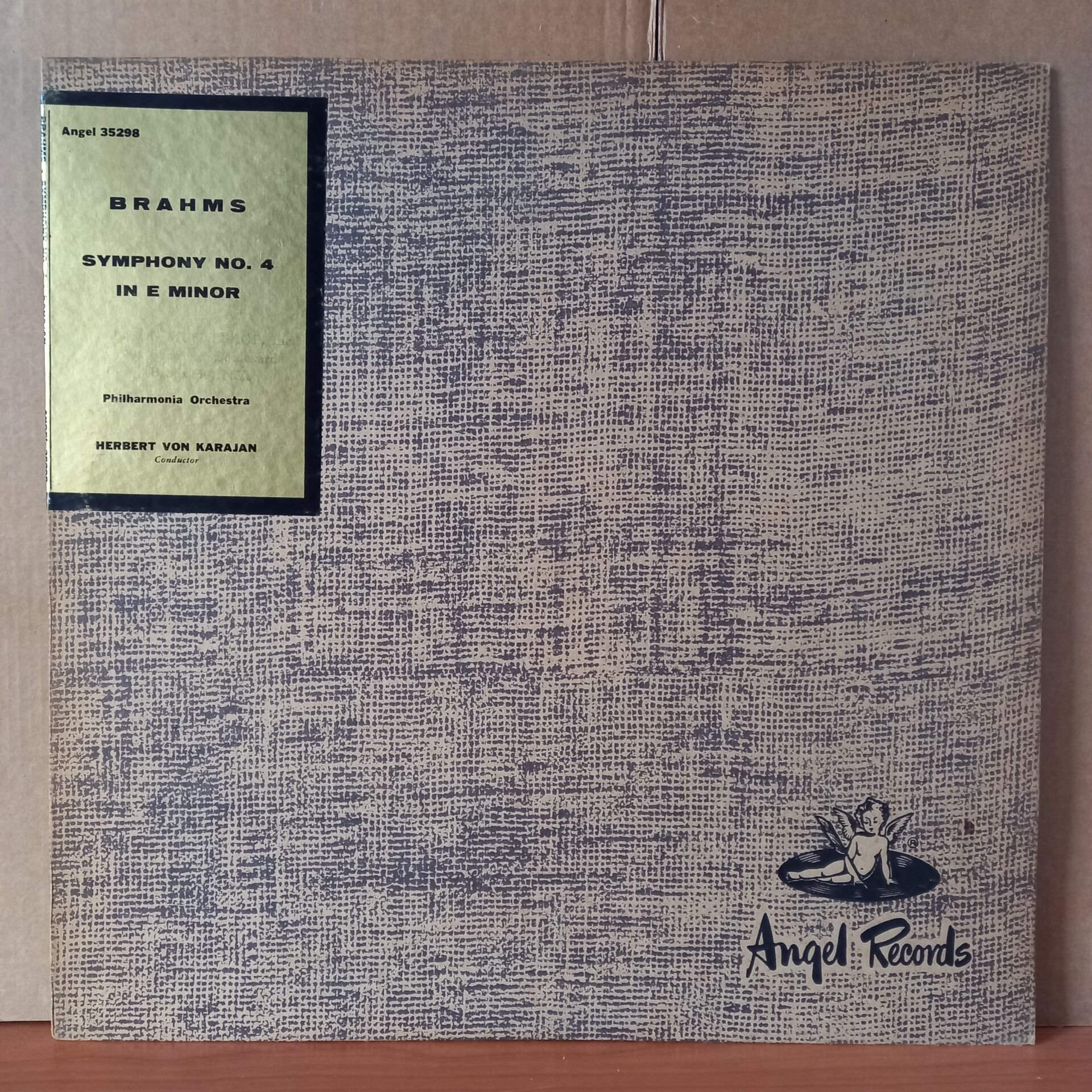 BRAHMS: SYMPHONY NO. 4 IN E MINOR / PHILHARMONIA ORCHESTRA, HERBERT VON KARAJAN - LP 2.EL PLAK