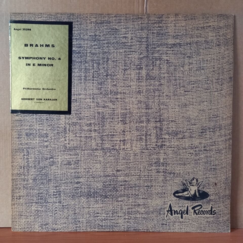 BRAHMS: SYMPHONY NO. 4 IN E MINOR / PHILHARMONIA ORCHESTRA, HERBERT VON KARAJAN - LP 2.EL PLAK