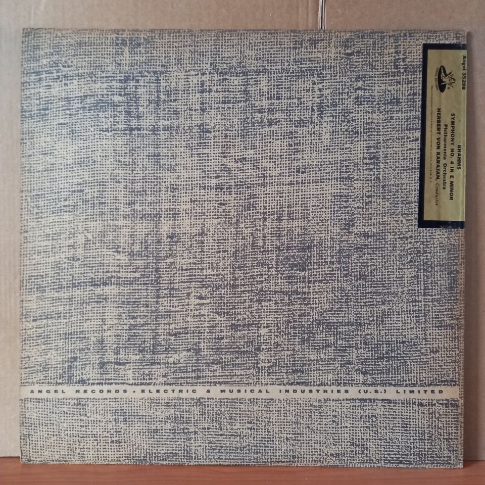 BRAHMS: SYMPHONY NO. 4 IN E MINOR / PHILHARMONIA ORCHESTRA, HERBERT VON KARAJAN - LP 2.EL PLAK