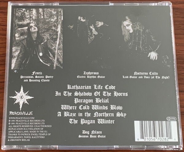DARKTHRONE – A BLAZE IN THE NORTHERN SKY (1992) - CD REISSUE JEWEL CASE AMBALAJINDA SIFIR