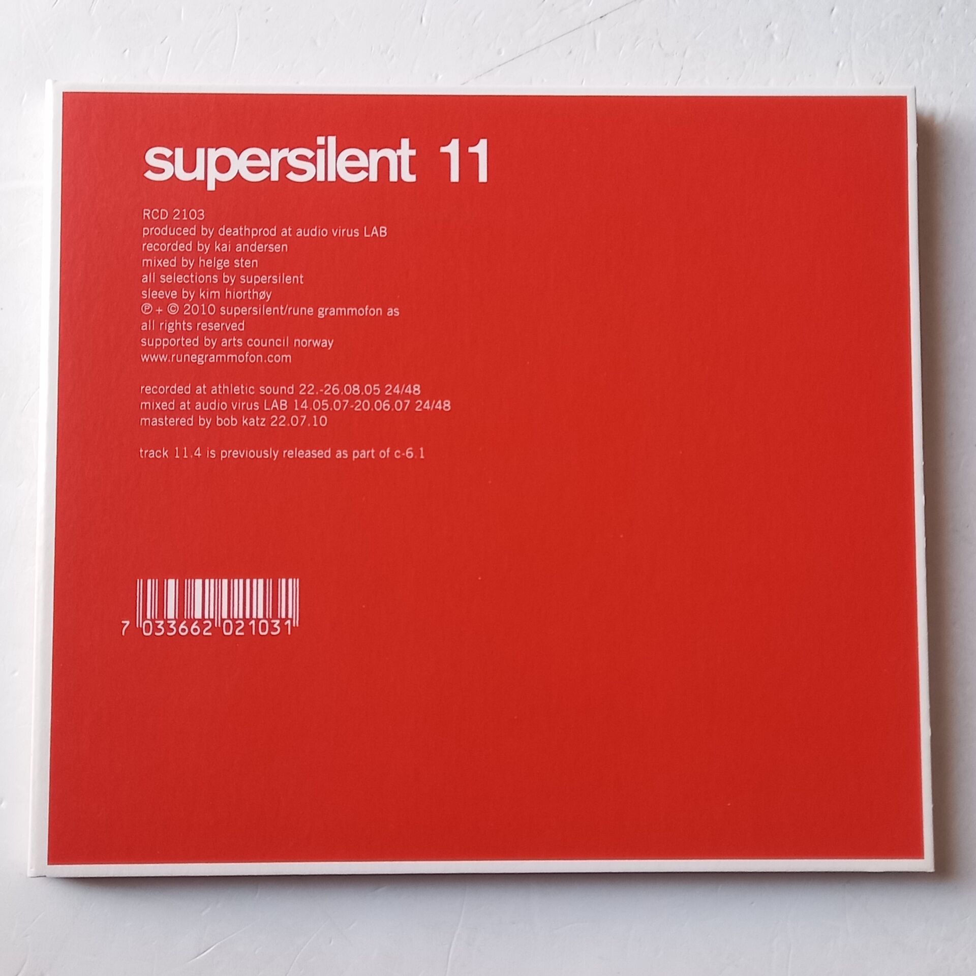 SUPERSILENT – 11 (2010) - CD 2014 REISSUE DIGIPAK 2.EL