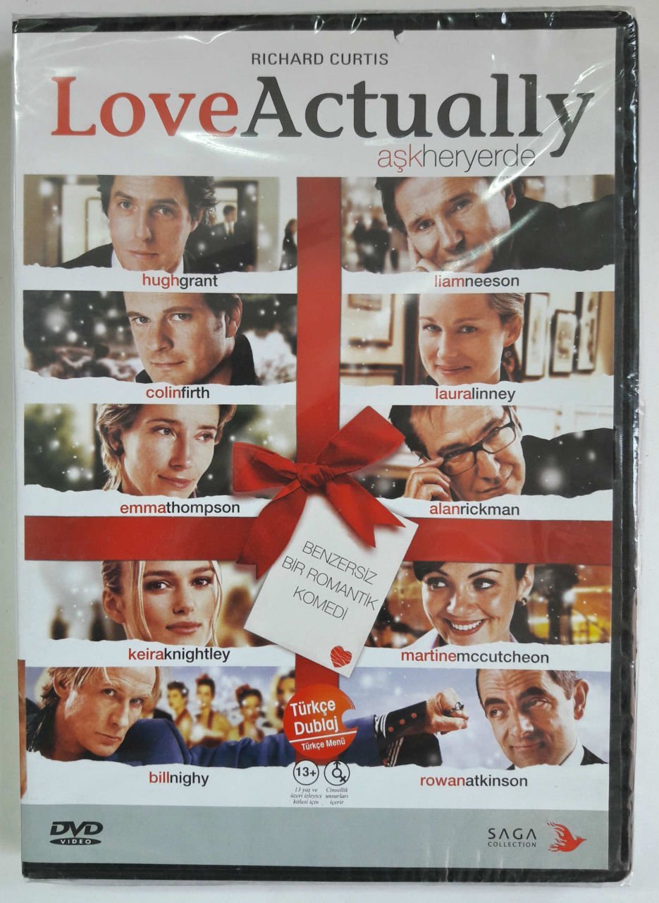 AŞK HERYERDE - LOVE ACTUALLY - HUGH GRANT - LIAM NEESON - COLIN FIRTH - EMMA THOMPSON - DVD SIFIR