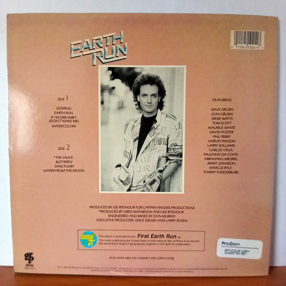 LEE RITENOUR – EARTH RUN (1986) - LP 2.EL PLAK