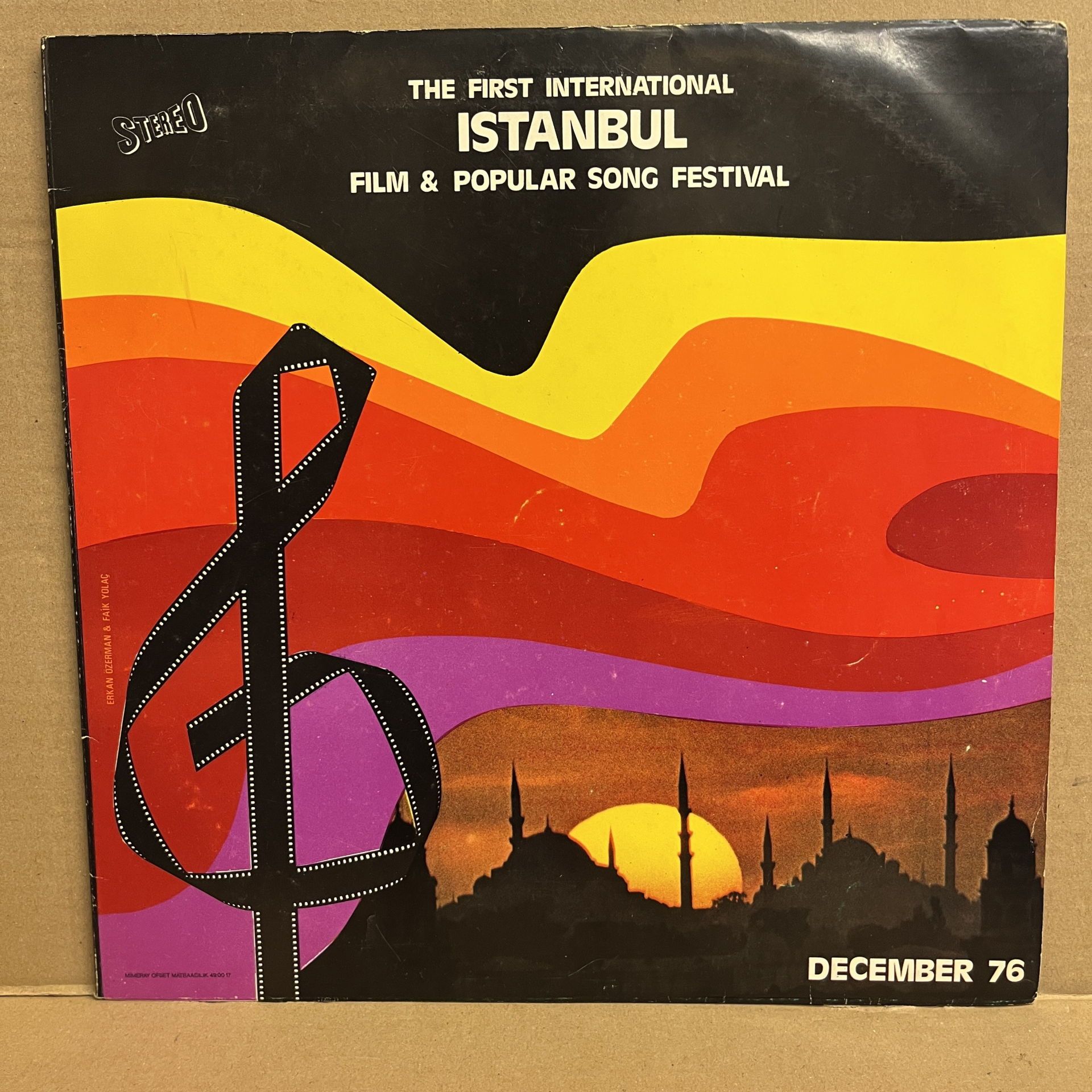 THE FIRST INTERNATIONAL ISTANBUL FILM & POPULAR SONG FESTIVAL [TANJU OKAN, NECO,..] (1976) - 2xLP 2.EL PLAK