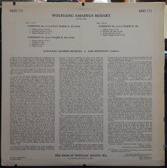 MOZART: SYMPHONIES NOS. 24, 28 & 34, SAAR RADIO CHAMBER ORCHESTRA, KARL RISTENPART - PLAK 2.EL