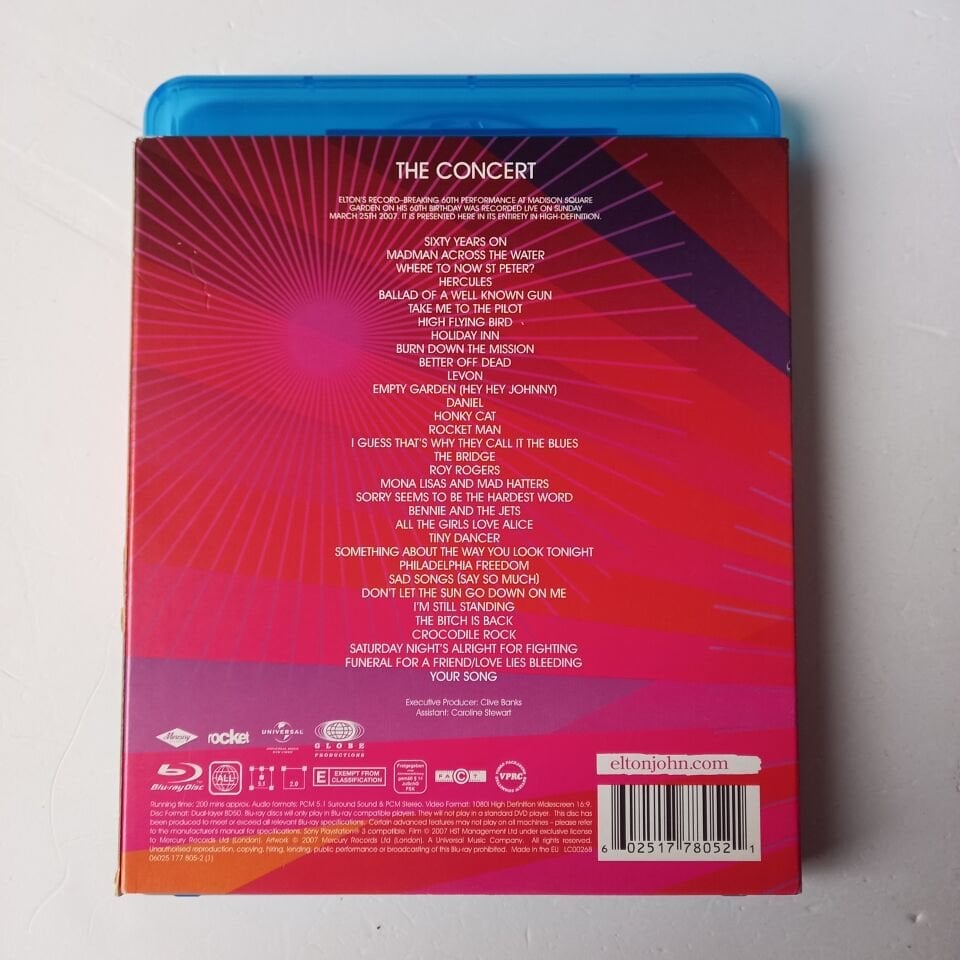 ELTON JOHN 60 LIVE AT MADISON SQUARE GARDEN - ELTON\'S 60TH BIRTHDAY CONCERT LIVE FROM NYC - BLU-RAY 2.EL