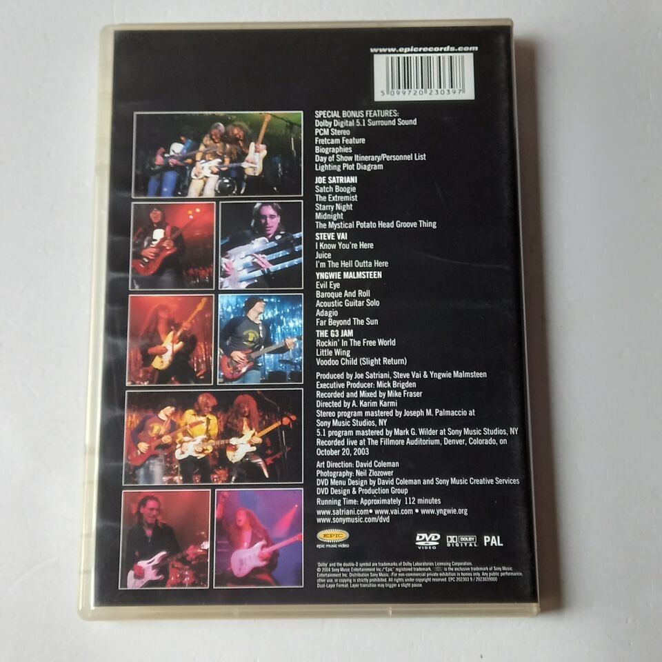 G3 JOE SATRIANI STEVE VAI YNGWIE MALMSTEEN - LIVE IN DENVER - DVD 2.EL