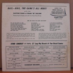 HAIL, HAIL THE GANGS ALL HERE!! - FRANK ''88'' MALONE RAGTIME PIANO - LP 2.EL PLAK