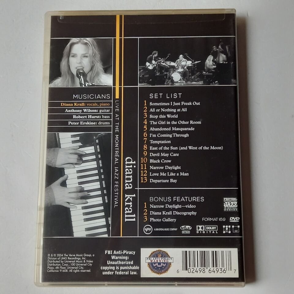DIANA KRALL - LIVE AT THE MONTREAL JAZZ FESTIVAL - DVD 2.EL