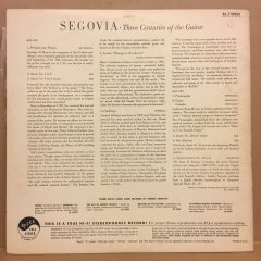 ANDRES SEGOVIA - THREE CENTURIES OF THE GUITAR