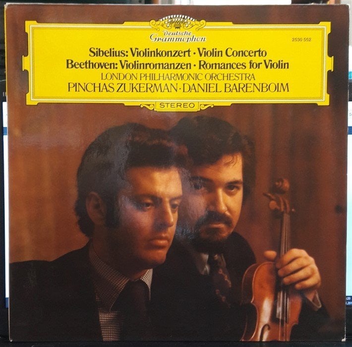 SIBELIUS: VIOLIN CONCERTO, BEETHOVEN: ROMANCES FOR VIOLIN, PINCHAS ZUKERMAN & DANIEL BARENBOIM - 2.EL PLAK