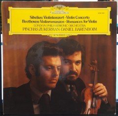 SIBELIUS: VIOLIN CONCERTO, BEETHOVEN: ROMANCES FOR VIOLIN, PINCHAS ZUKERMAN & DANIEL BARENBOIM - 2.EL PLAK