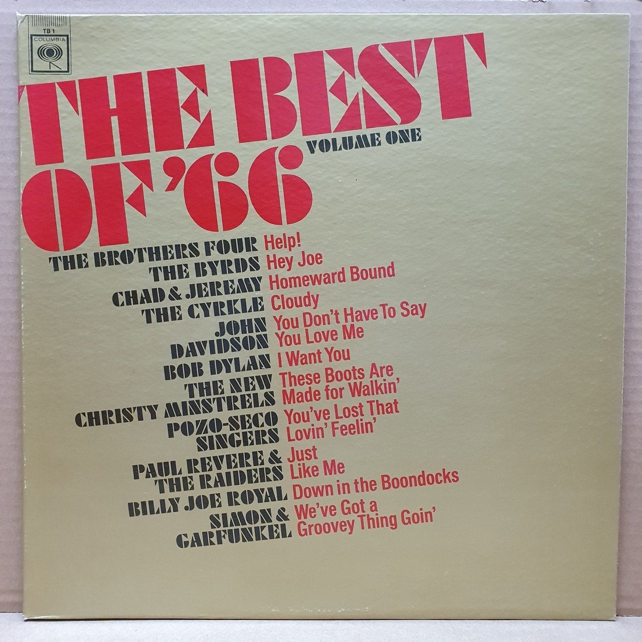 THE BEST OF '66 VOLUME ONE / THE BYRDS, BOB DYLAN, SIMON & GARFUNKEL, THE BROTHERS FOUR (1967) - LP 2.EL PLAK