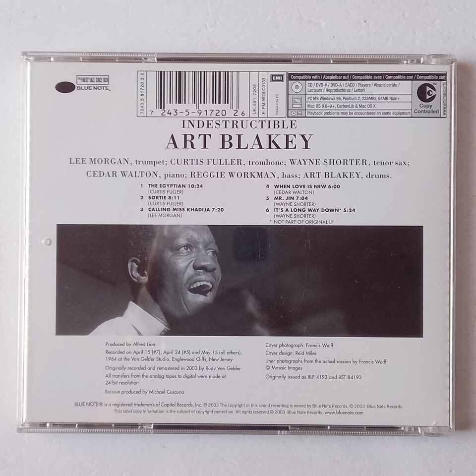 ART BLAKEY & THE JAZZ MESSENGERS – INDESTRUCTIBLE (1966) - CD 2003 REMASTERED REISSUE 2.EL