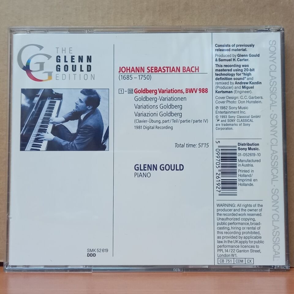 GLENN GOULD EDITION - BACH: GOLDBERG VARIATIONS, BMW 988 / 1981 VERSION (1993) - CD 2.EL