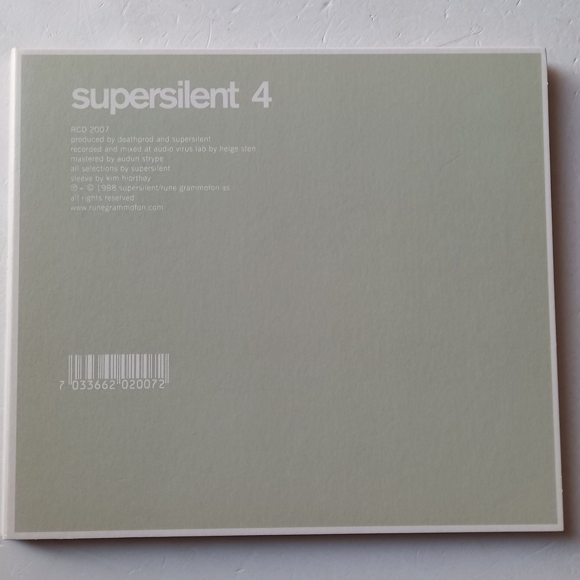 SUPERSILENT – 4 (1998) - CD 2002 REISSUE DIGIPAK 2.EL