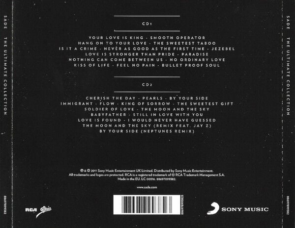 SADE – THE ULTIMATE COLLECTION (2011) - 2CD REISSUE JEWEL CASE AMBALAJINDA SIFIR