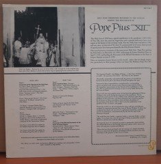HOLY YEAR CEREMONIES POPE PIUS XII - LP 2.EL PLAK