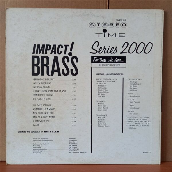 JIM TYLER & ORCHESTRA – IMPACT! BRASS - LP 2. EL PLAK
