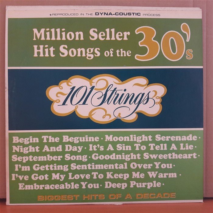 MILLION SELLER HIT SONGS OF THE 30's - 101 STRINGS - LP 2.EL PLAK