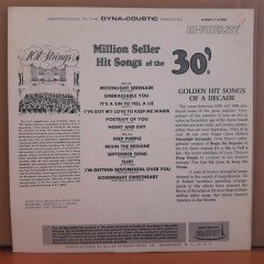MILLION SELLER HIT SONGS OF THE 30's - 101 STRINGS - LP 2.EL PLAK