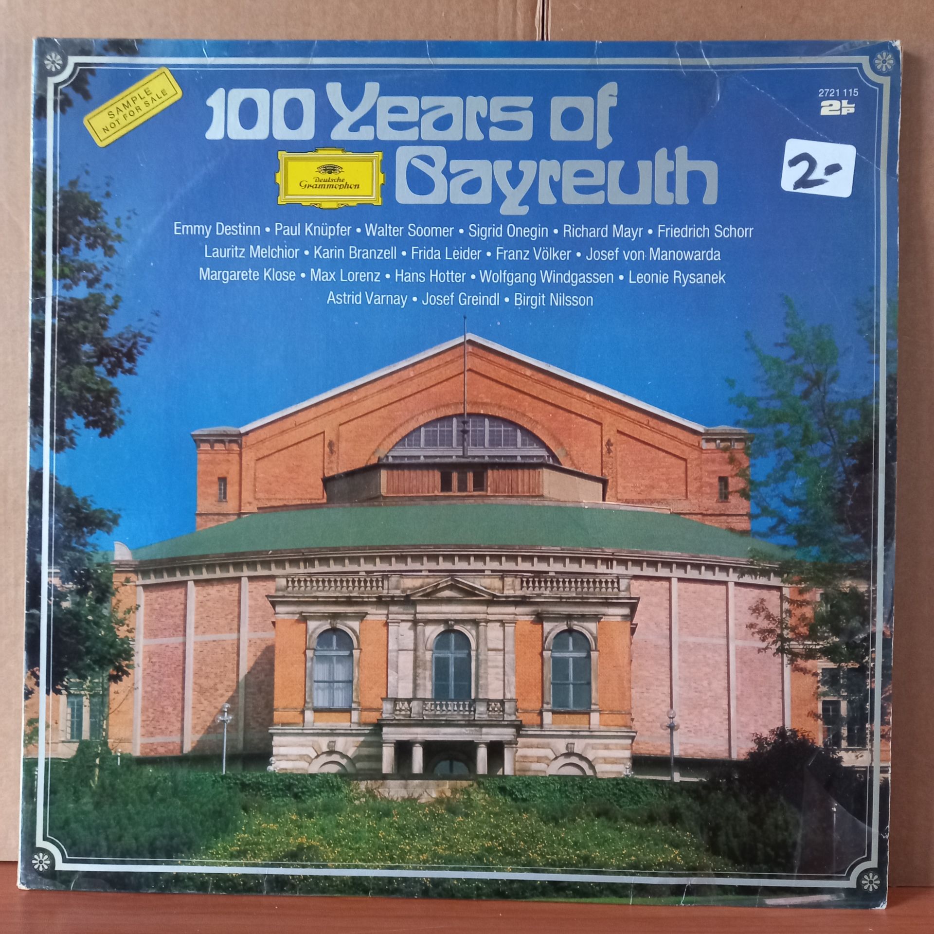 RICHARD WAGNER – 100 YEARS OF BAYREUTH / EMMY DESTINN, PAUL KNÜPFER, WALTER SOOMER, SIGRID ONEGIN, RICHARD MAYR, KARIN BRANZELL, MAX LORENZ, HANS HOTTER, ASTRID VARNAY - 2LP 2.EL PLAK