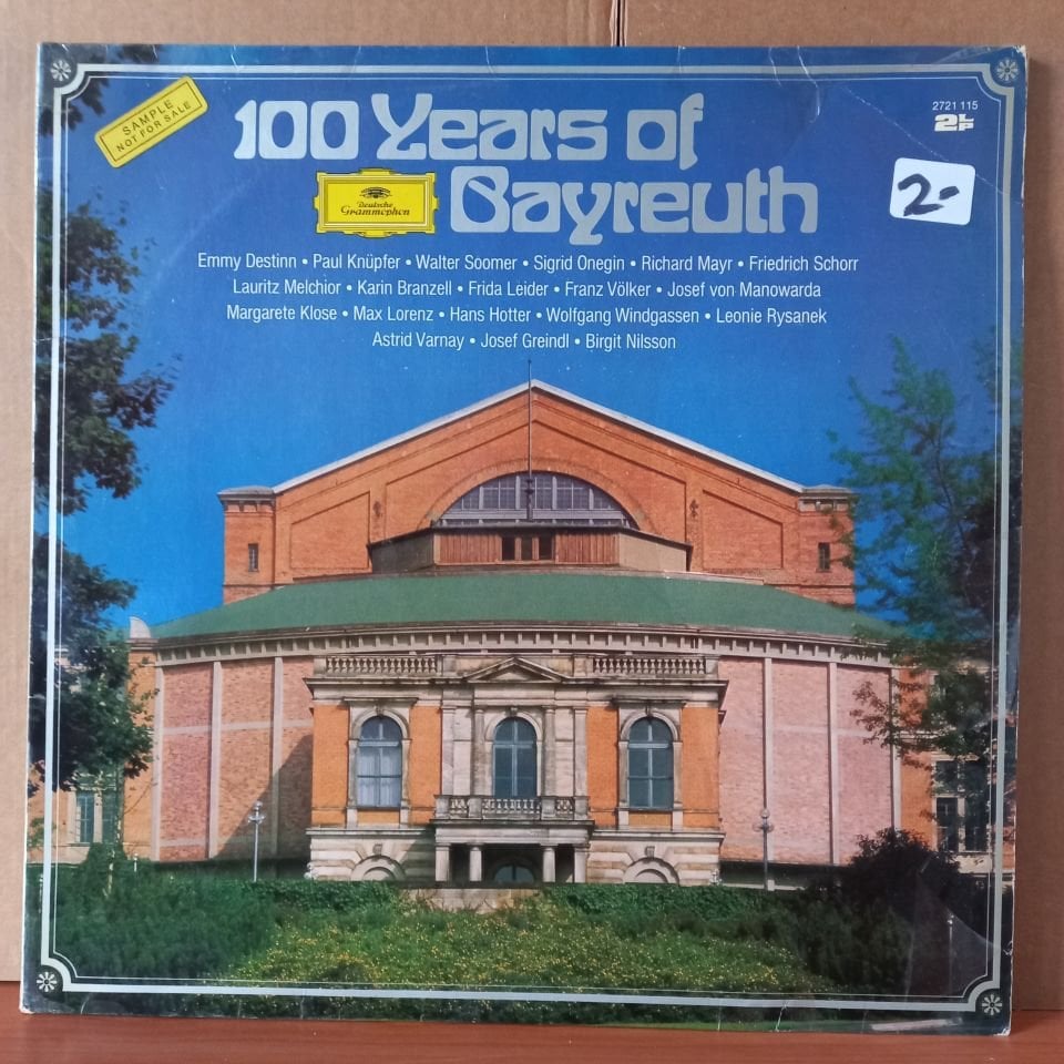 RICHARD WAGNER – 100 YEARS OF BAYREUTH / EMMY DESTINN, PAUL KNÜPFER, WALTER SOOMER, SIGRID ONEGIN, RICHARD MAYR, KARIN BRANZELL, MAX LORENZ, HANS HOTTER, ASTRID VARNAY - 2LP 2.EL PLAK