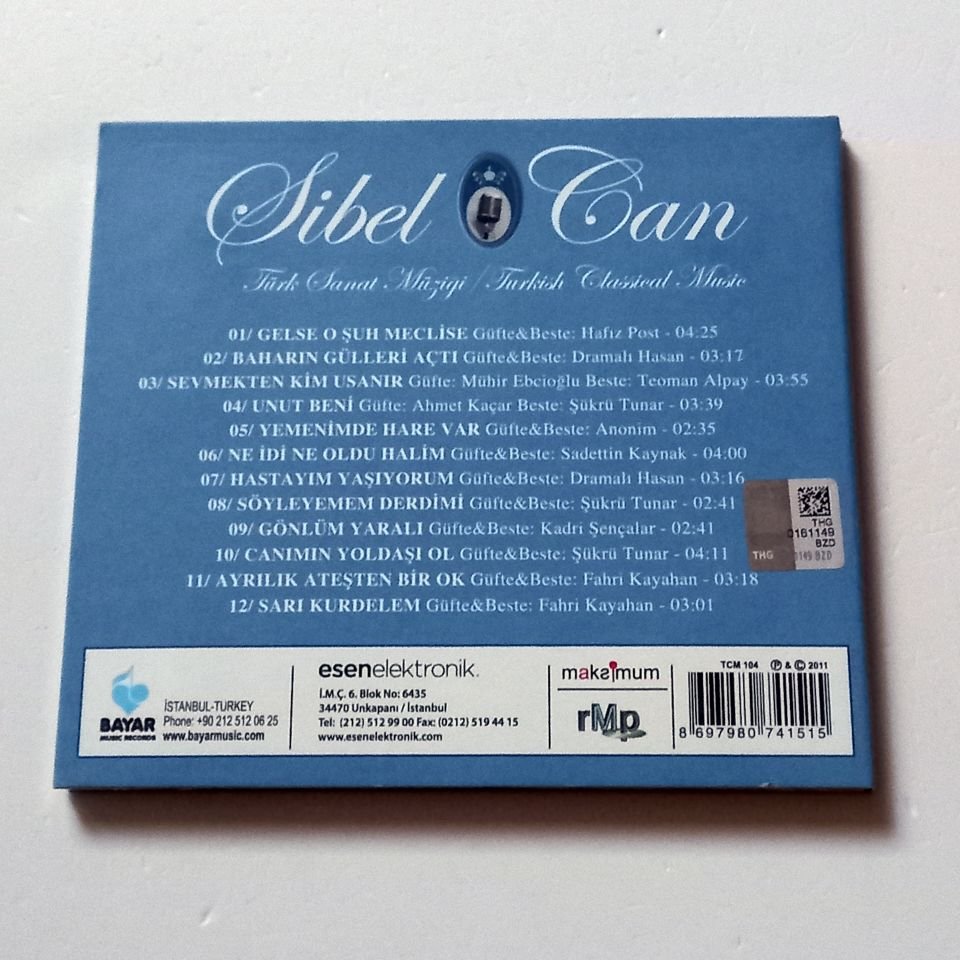 SİBEL CAN - TÜRK SANAT MÜZİĞİ (2011) - CD DIGIPAK 2.EL