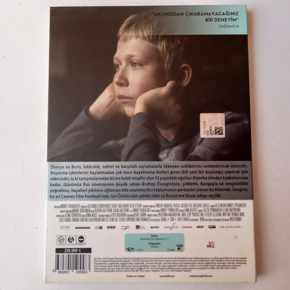 SEVGİSİZ / LOVELESS - ANDREY ZVYAGINTSEV / BAŞKA SİNEMA SEÇKİSİ - DVD DIGIPAK 2.EL