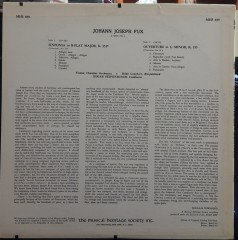 FUX: SINFONIA, OUVERTURE, VIENNA CHAMBER ORCHESTRA, EDGAR SEIPENBUSCH - PLAK 2.EL
