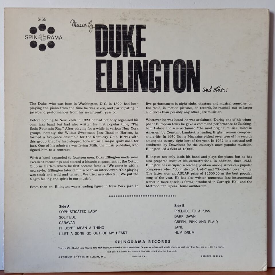 DUKE ELLINGTON – MUSIC OF DUKE ELLINGTON AND OTHERS / BANDLEADER SERIES VOL.3 - LP 2.EL PLAK